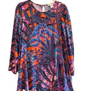 Mara Hoffman Tropical Print Mini Dress Size Small EUC